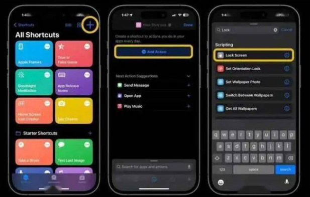 顺庆苹果14锁屏维修店分享iPhone14升级iOS16.4后如何创建锁屏快捷方式 